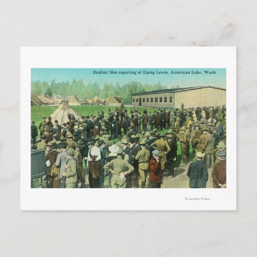 Carte Postale Vue des soldats en rédaction de rapports pour le s (Devant)