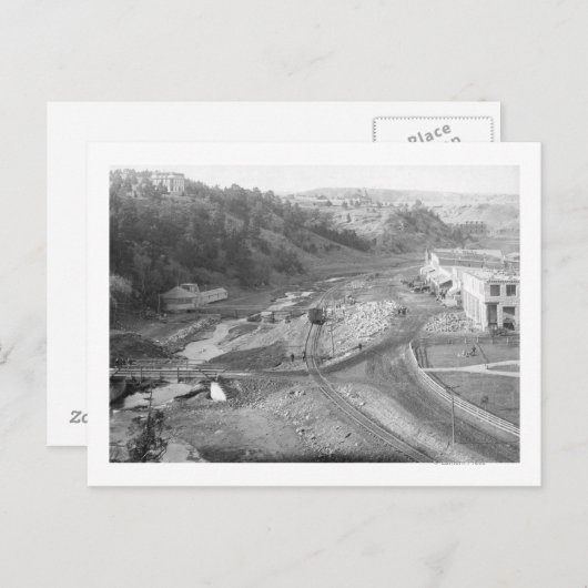 Carte Postale Vue des sources thermales, SD Photographie (Devant / Derrière)