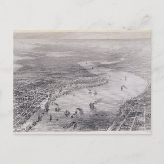 Carte Postale Vue d'Oiseau de la Nouvelle-Orléans (Devant)