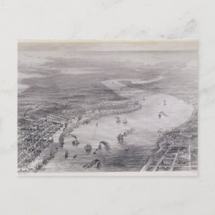 Carte Postale Vue d'Oiseau de la Nouvelle-Orléans