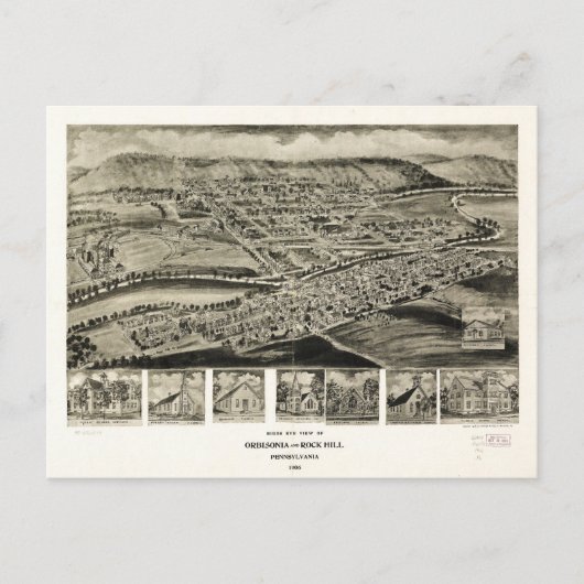 Carte Postale Vue d'Orbisonia & Rock Hill, Pennsylvanie (1906) (Devant)