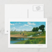 Carte Postale Vue du ballon de tir du golfeur (Devant / Derrière)