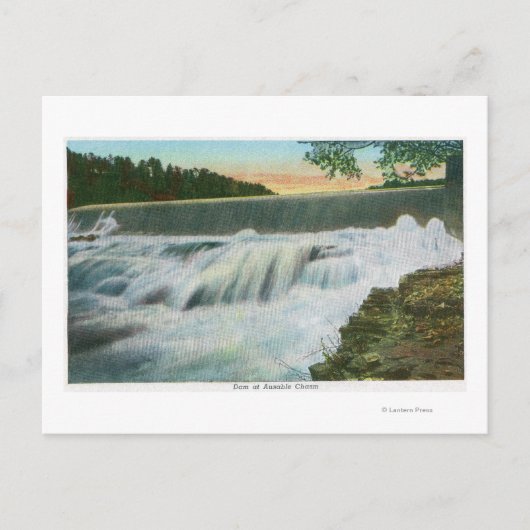 Carte Postale Vue du barrage d'Ausable Chasm (Devant)