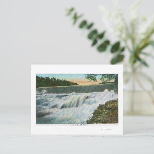 Carte Postale Vue du barrage d'Ausable Chasm (Debout devant)