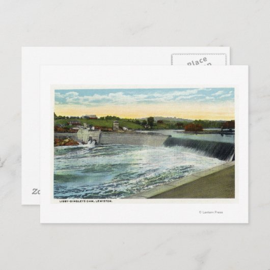 Carte Postale Vue du barrage Libby-Dingleys (Devant / Derrière)