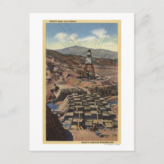 Carte Postale Vue du barrage Shasta (Devant)