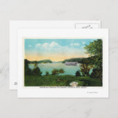 Carte Postale Vue du bateau de Boston entrant dans les Narrows (Devant / Derrière)