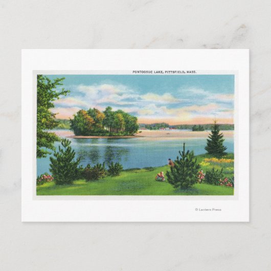 Carte Postale Vue du bord du lac Pontoosuc (Devant)