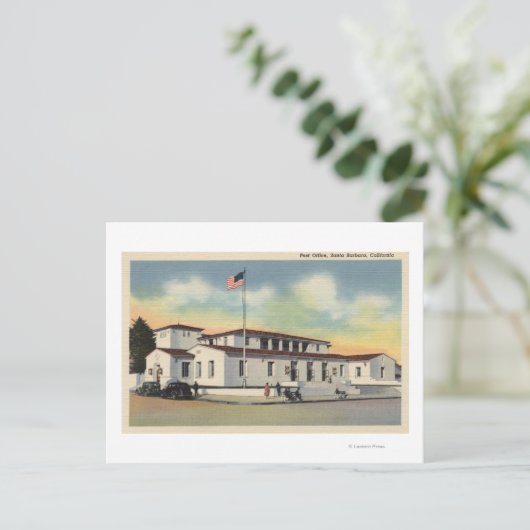 Carte Postale Vue du bureau de poste n° 1 (Debout devant)