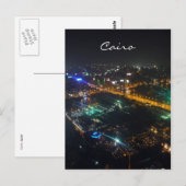 Carte Postale vue du Caire nuit (Devant / Derrière)