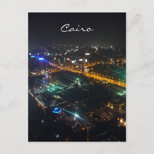 Carte Postale vue du Caire nuit (Devant)