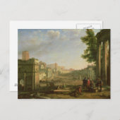 Carte Postale Vue du Campo Vaccino, Rome, 1636 (Devant / Derrière)