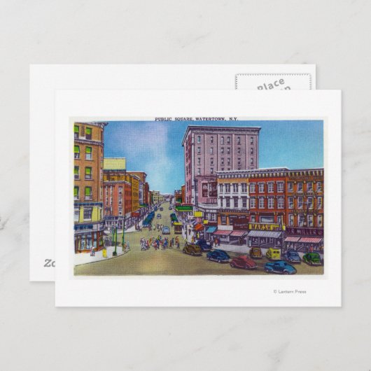 Carte Postale Vue du Carré public (Devant / Derrière)