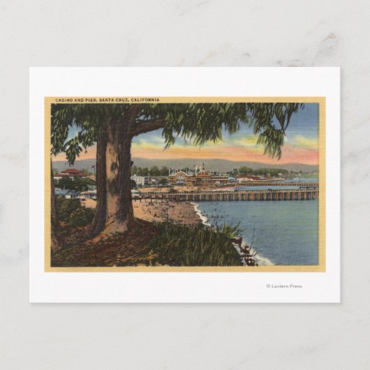 Carte Postale Vue du casino et de la jetée à distance (Devant)