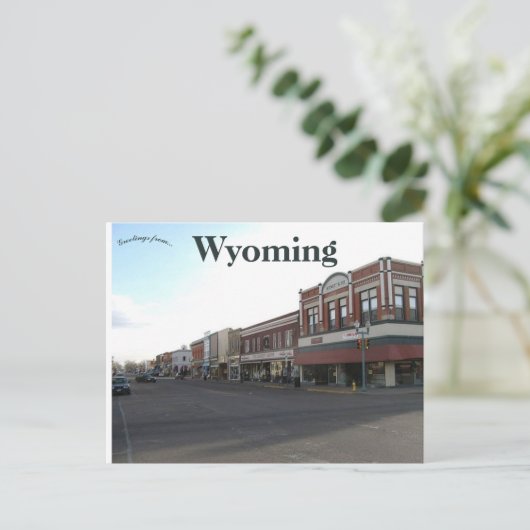 Carte Postale Vue du centre-ville de Laramie Wyoming (Debout devant)