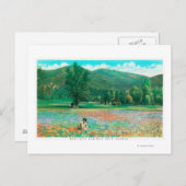 Carte Postale Vue du champ de floraison (Devant / Derrière)