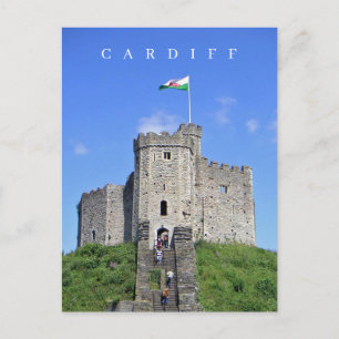 Carte postale vue du château Cardiff