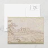Carte Postale Vue du château de Celle-Saint-Cloud, vers 1750 (Devant / Derrière)