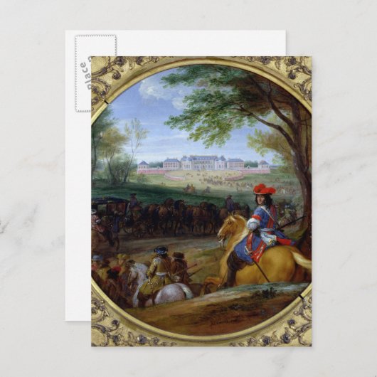 Carte Postale Vue du château de Versailles en 1669 (Devant / Derrière)