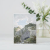 Carte Postale Vue du château et de la caverne à Castelton (Debout devant)