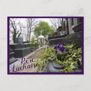 Carte Postale Vue du cimetière avec texte