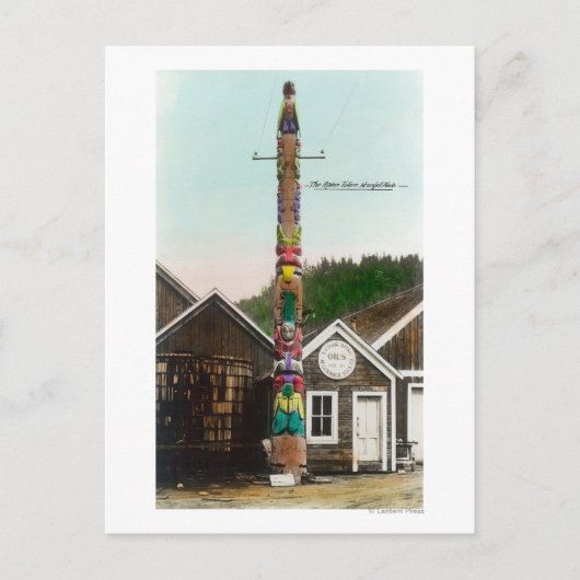 Carte Postale Vue du Corbeau TotempoleWrangell, AK (Devant)