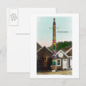 Carte Postale Vue du Corbeau TotempoleWrangell, AK (Devant / Derrière)