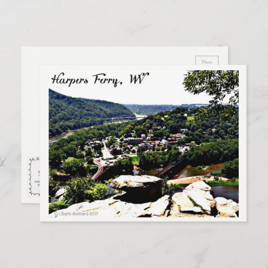 Carte Postale Vue du Ferry des Harpers modernes (Devant / Derrière)