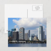 Carte Postale Vue du front de mer de Miami (Devant / Derrière)