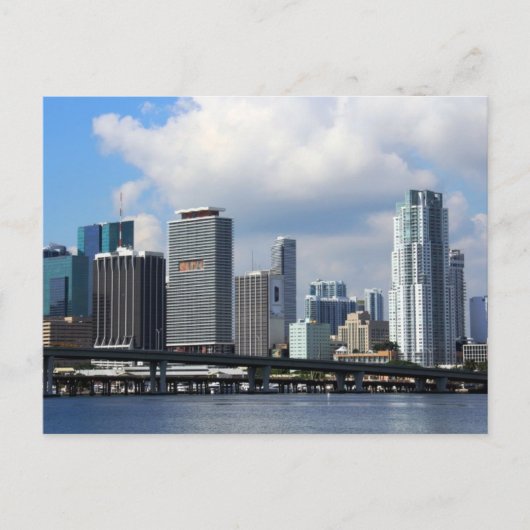 Carte Postale Vue du front de mer de Miami (Devant)