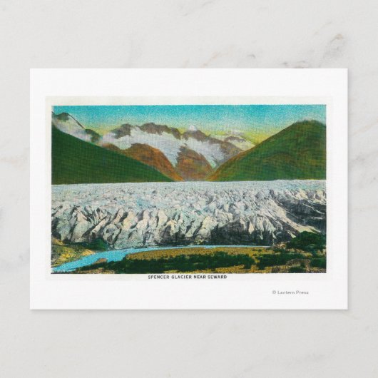 Carte Postale Vue du glacier Spencer, près de Seward, Alaska (Devant)