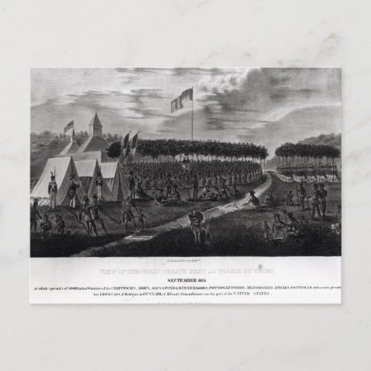 Carte Postale Vue du grand traité tenu à Prairie du (Devant)