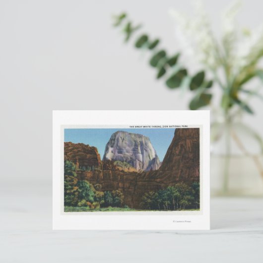 Carte Postale Vue du grand trône blanc (Debout devant)