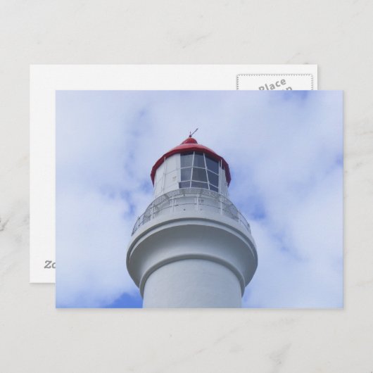 Carte Postale Vue du haut, phare de Split Point. (Devant / Derrière)