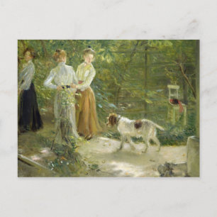 Carte Postale Vue du jardin de l'artiste avec ses filles