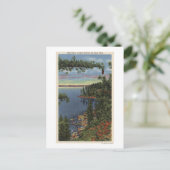 Carte Postale Vue du lac à travers les pins à sucre (Debout devant)