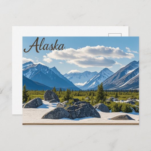 Carte Postale vue du lac alaska (Devant / Derrière)