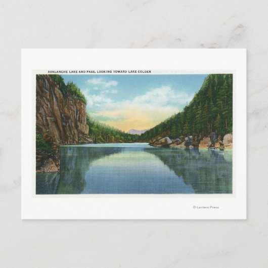 Carte Postale Vue du lac Colden depuis le lac Avalanche (Devant)