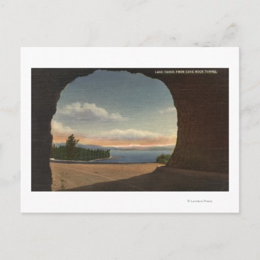 Carte Postale Vue du lac depuis le tunnel de Cave Rock (Devant)