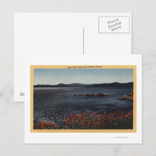 Carte Postale Vue du lac depuis les rives du Nord (Devant / Derrière)