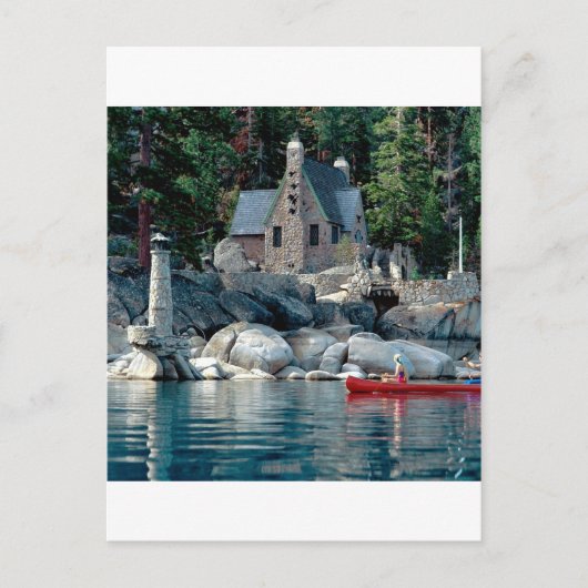 Carte Postale Vue Du Lac En Canoë Tahoe (Devant)