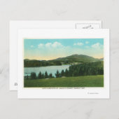 Carte Postale Vue du lac Flower avec le mont Baker à distance (Devant / Derrière)