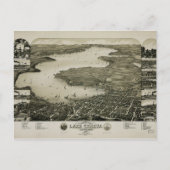 Carte Postale Vue du lac Léman, Wisconsin (1882) (Devant)