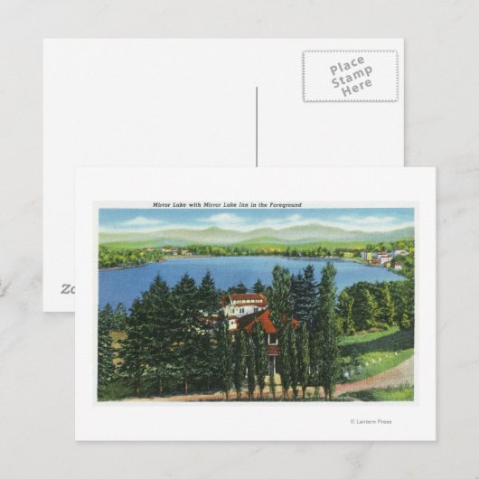 Carte Postale Vue du lac Mirror et du lac Mirror (Devant / Derrière)