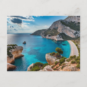 Carte Postale Vue du littoral de Palaiokastritsa, Corfou, Grèce