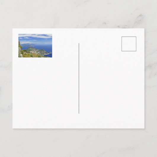 Carte Postale Vue Du Mont Solaro Sur La Côte Capri/Amalfi, Itali (Dos)