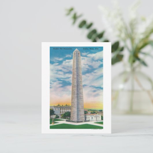 Carte Postale Vue du monument de Bunker Hill (Debout devant)