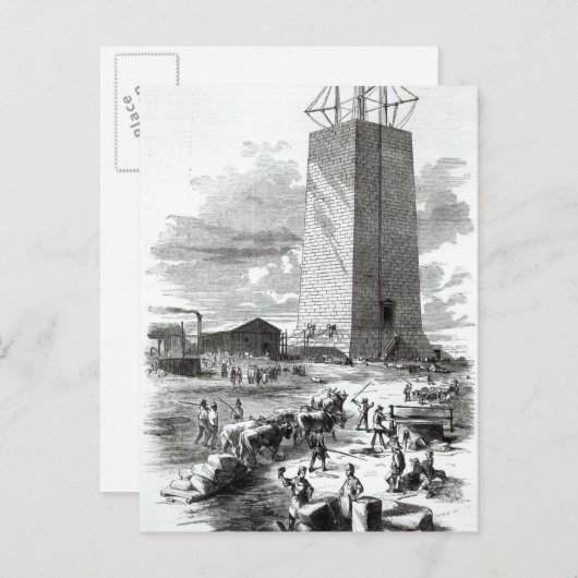 Carte Postale Vue du monument de Washington (Devant / Derrière)