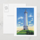 Carte Postale Vue du monument Myles Standish (Devant / Derrière)