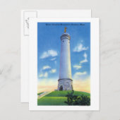 Carte Postale Vue du monument Myles Standish (Devant / Derrière)